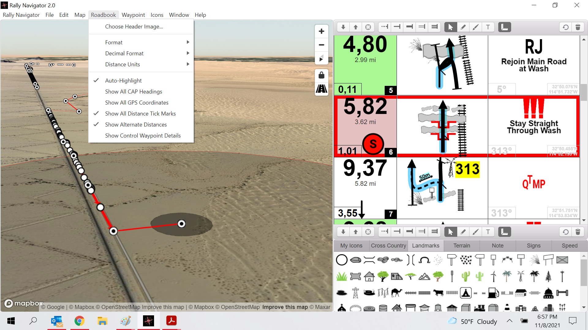 Rally Navigator - Professional Rally Roadbook Creator & Navigation Software